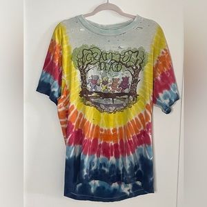 Distressed Grateful Dead tie dye